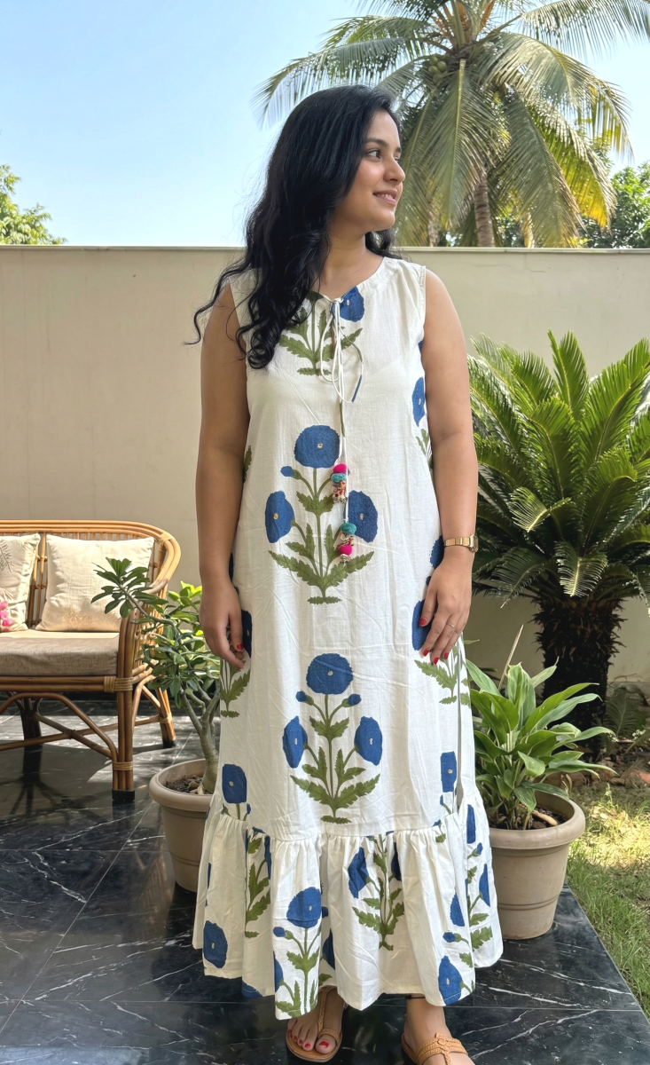 Indigo Bloom Dress
