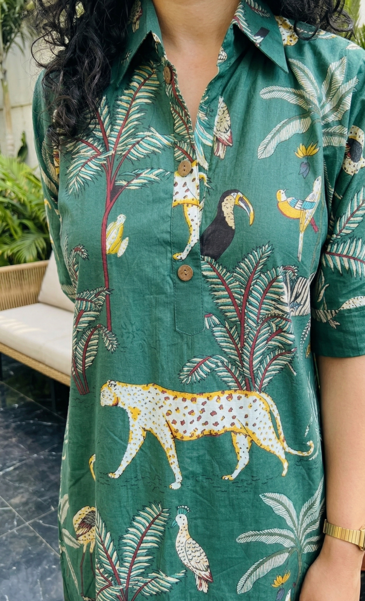 Forest Whisper Cotton Dress