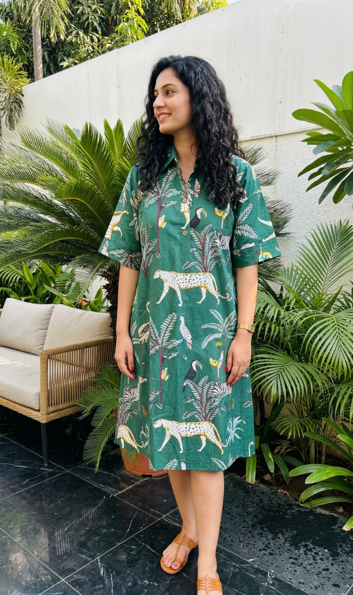 Forest Whisper Cotton Dress