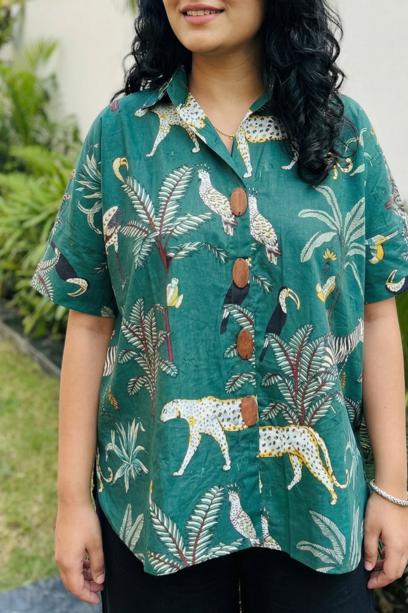Emerald jungle cotton co ord set