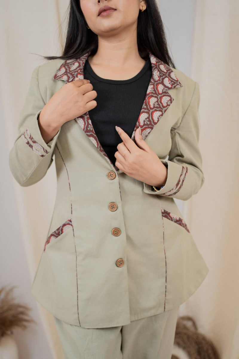 Patch work Co-ord set Blazer