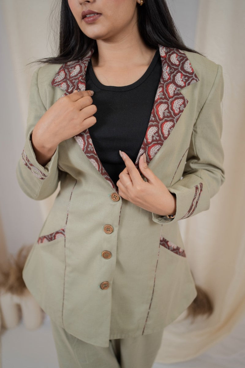 Patch work Co-ord set Blazer