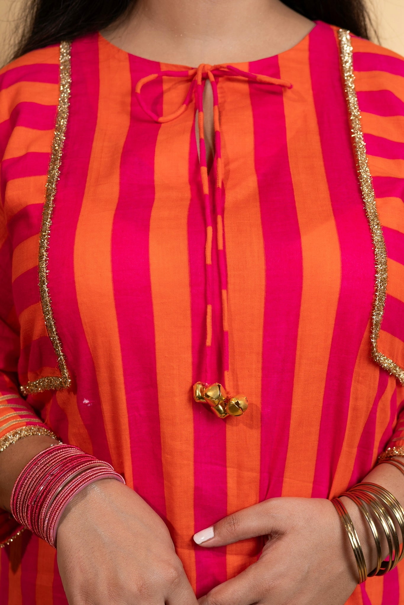 Sunset stripes kurta set