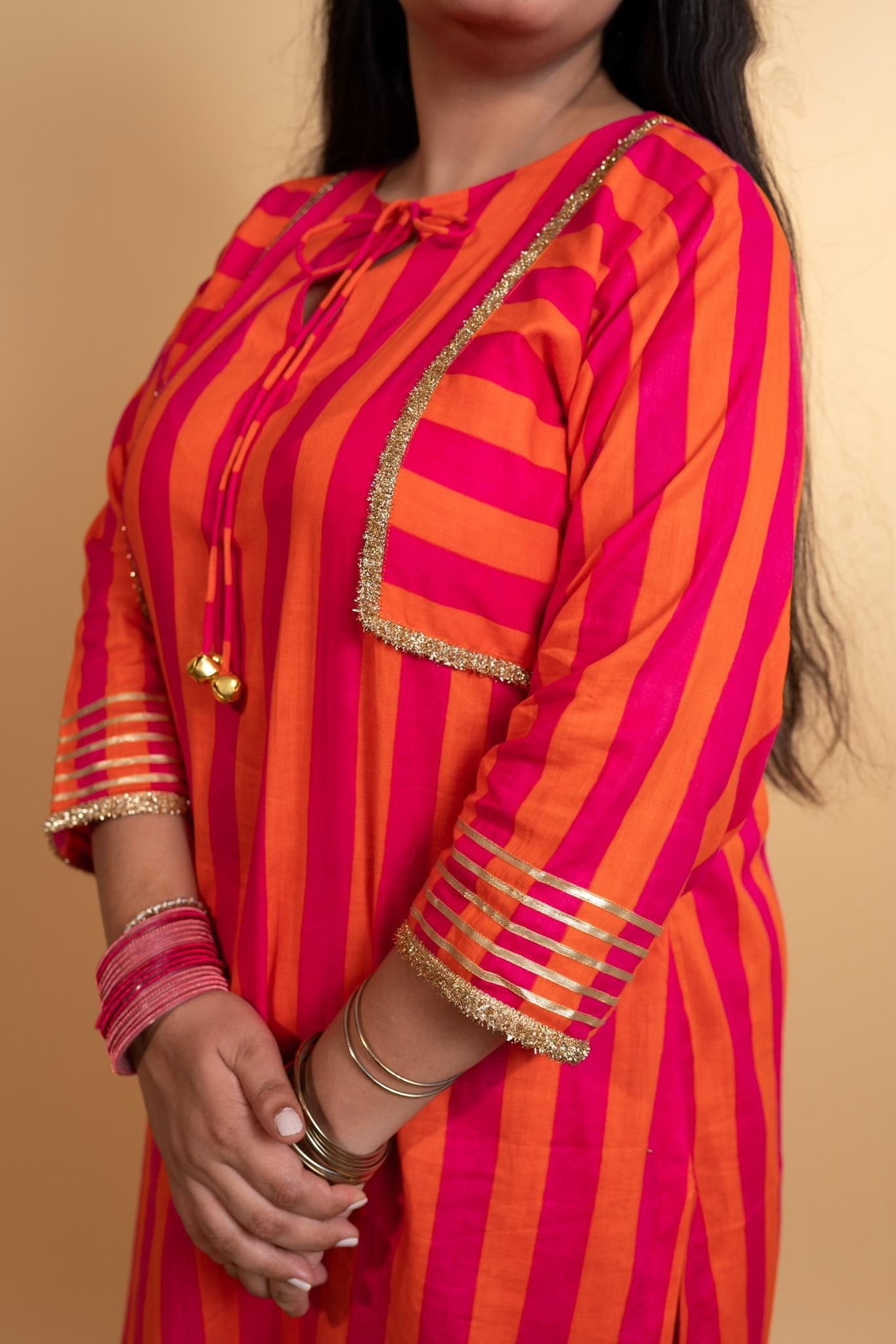 Sunset stripes kurta set