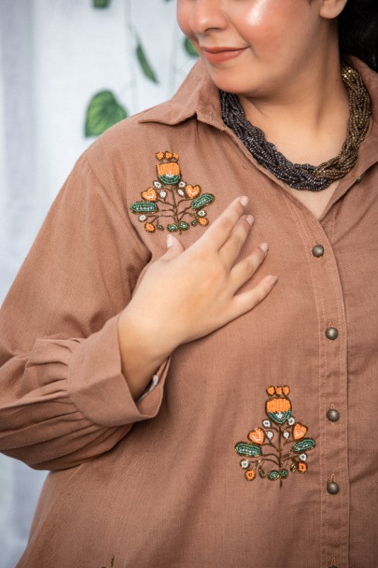 Front embellishment shirt