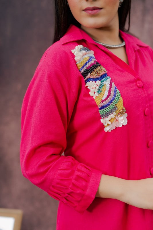 Shirt with Crystal embellishment