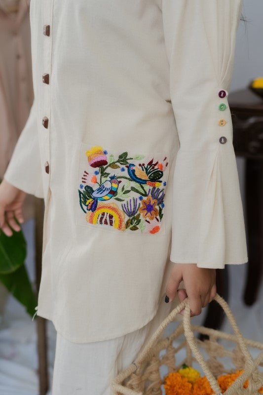 Pocket embellishment shirt