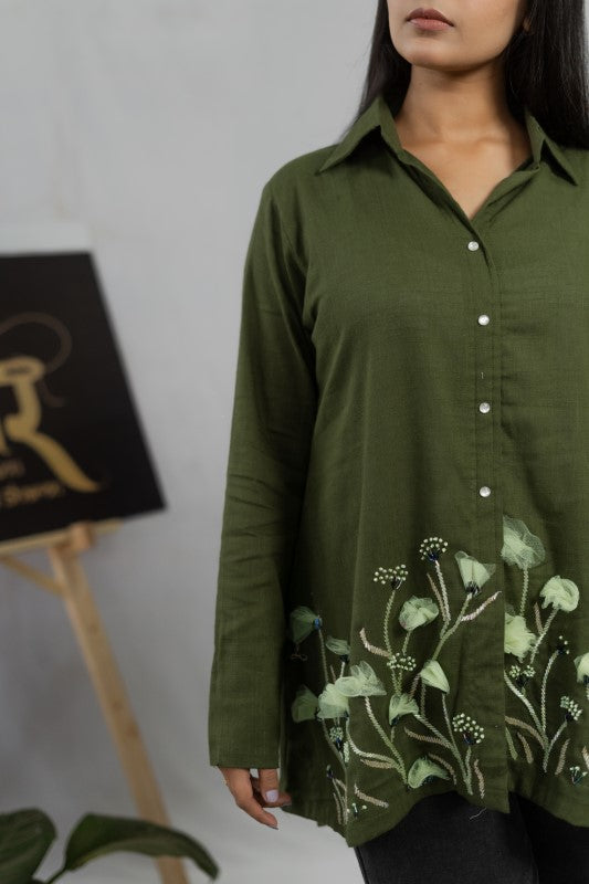 Front embellishment shirt