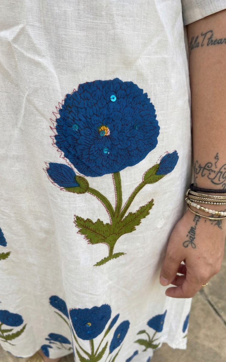 Blue Bloom Cotton Set