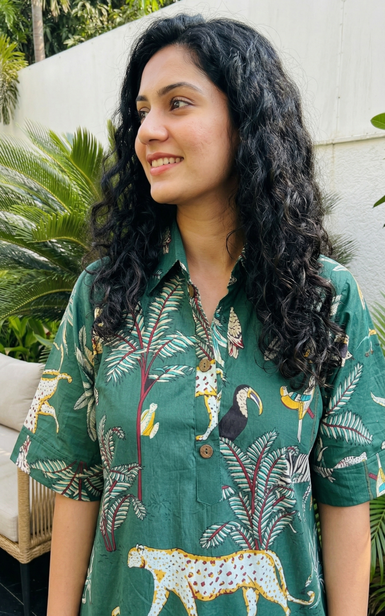 Forest Whisper Cotton Dress