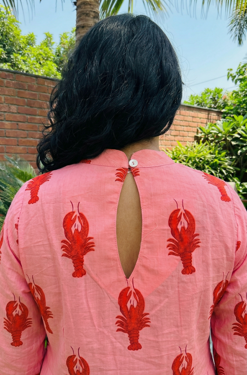 Coral Blush Cotton Dress