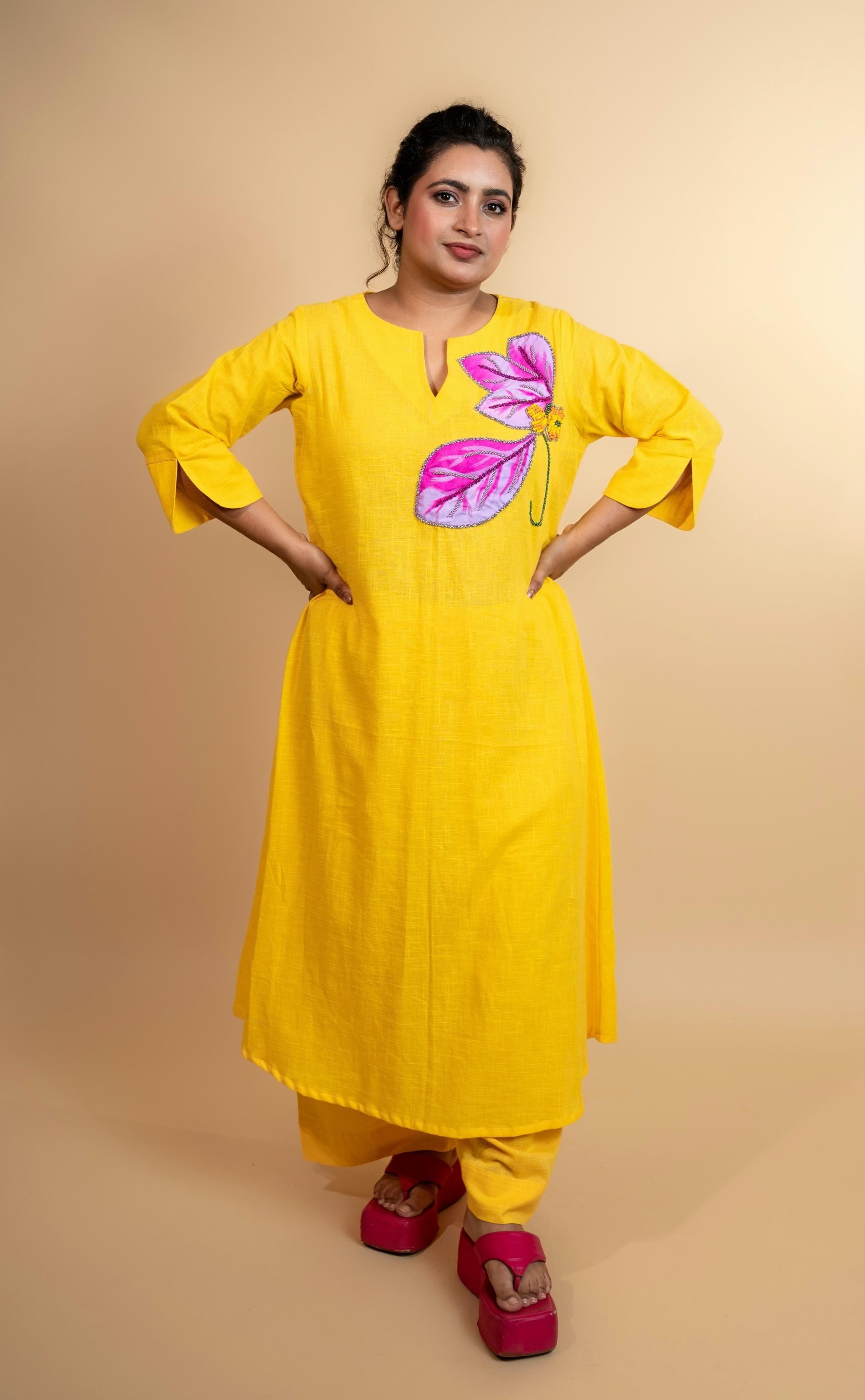 Sunshine hand embroidered co ord set