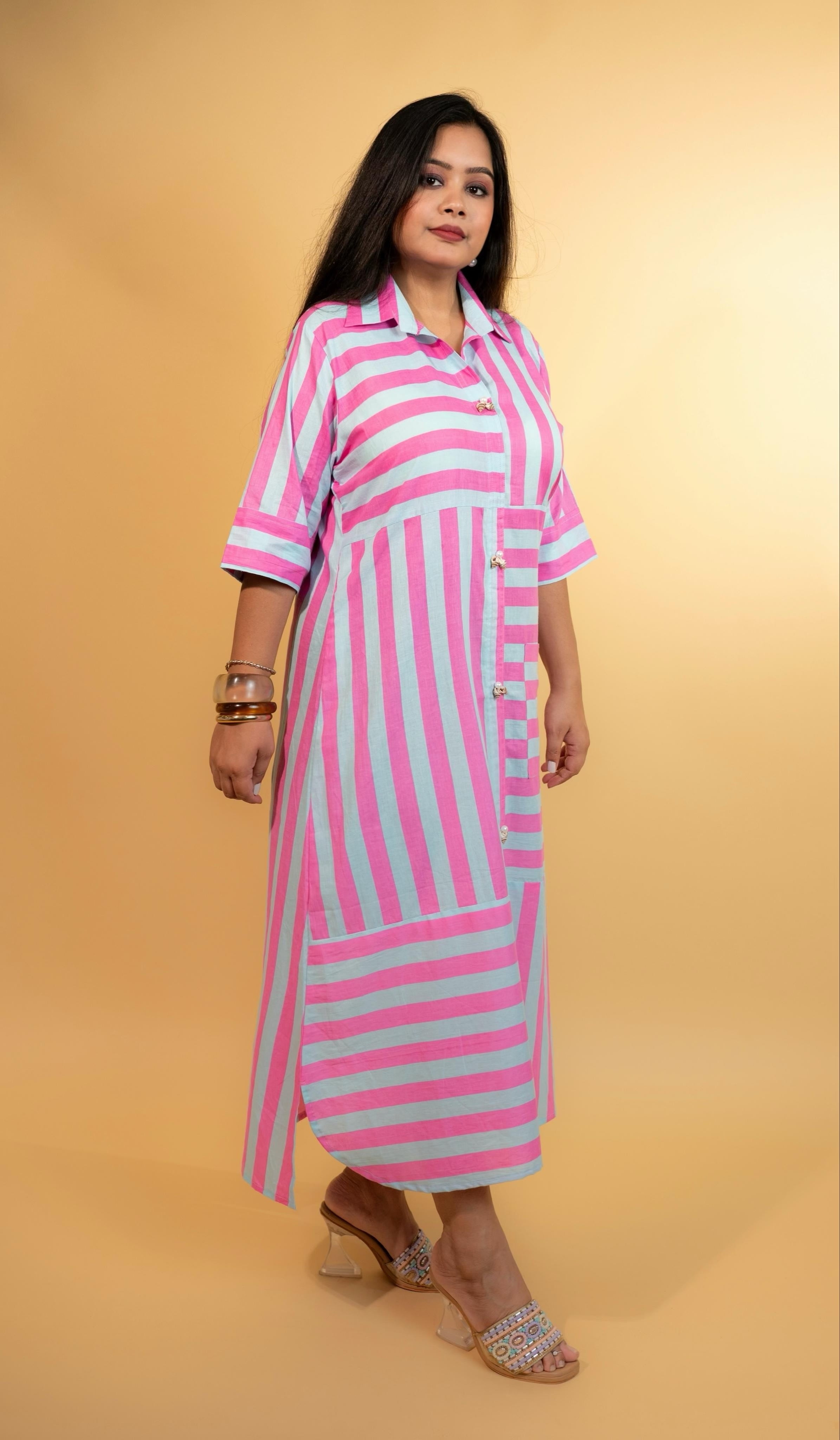 seashell stripes dress