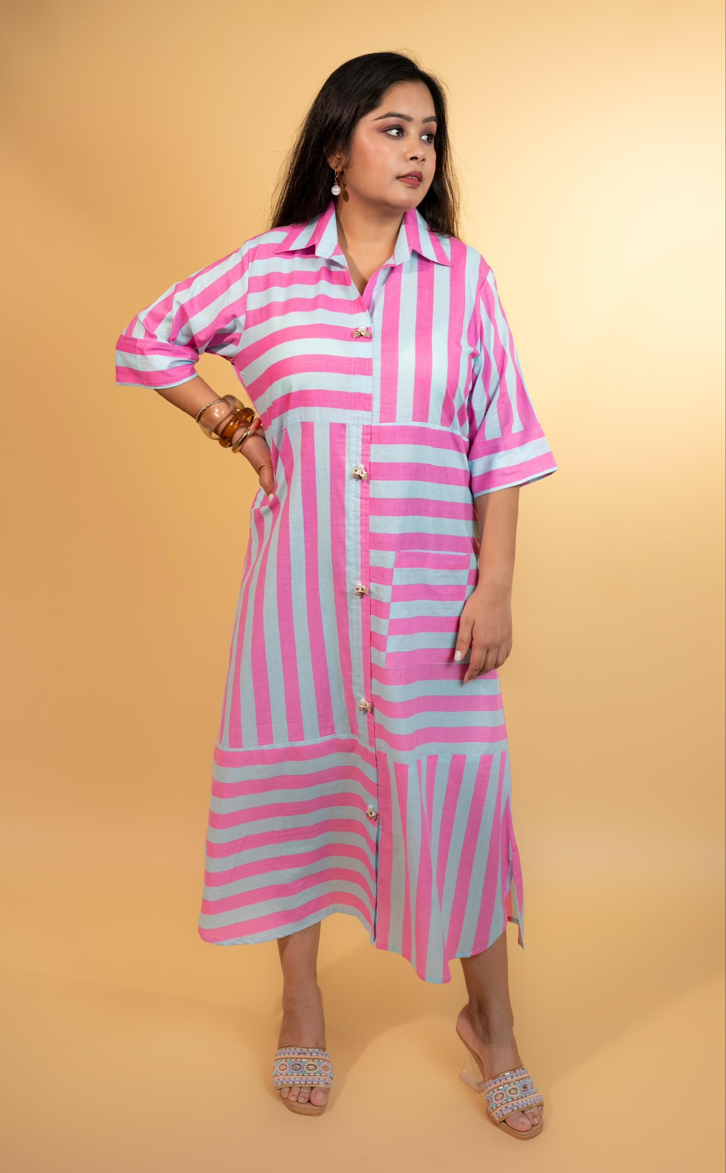 seashell stripes dress
