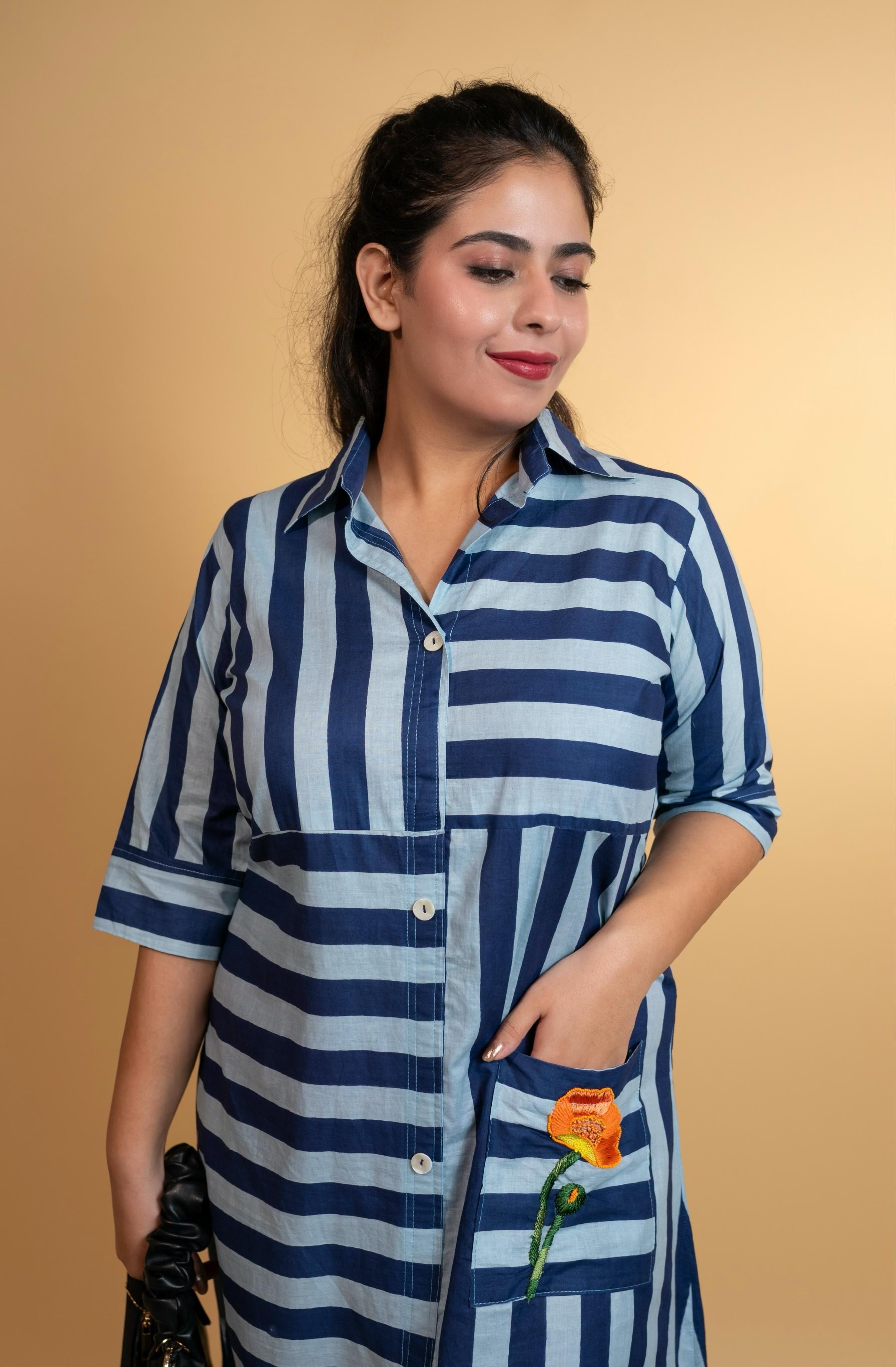 Ocean petal Shirt Dress