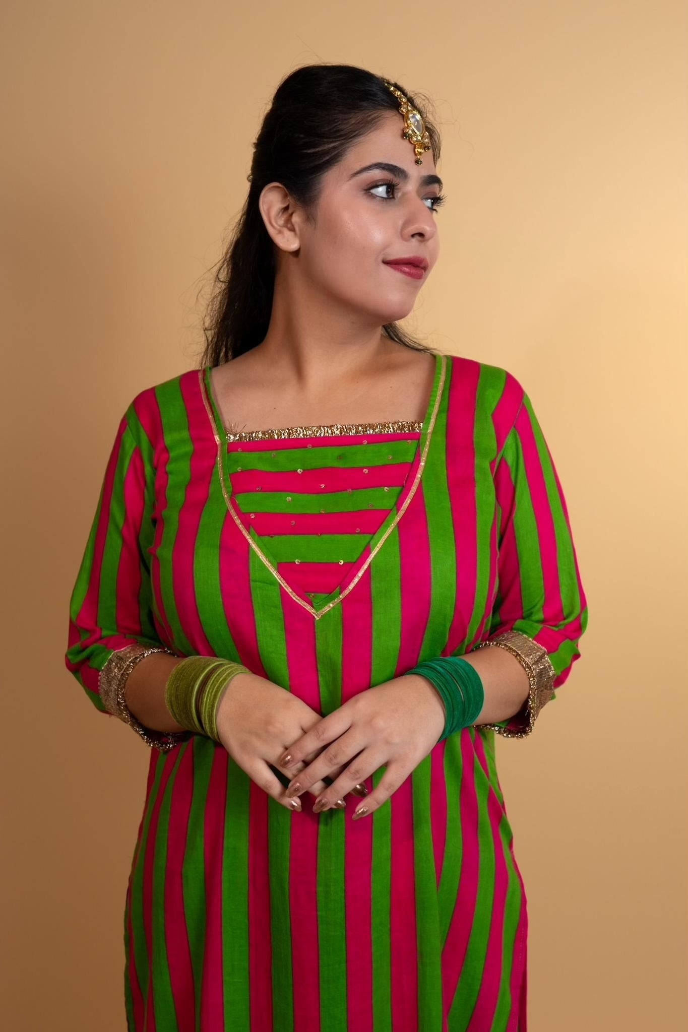 leher kurta set
