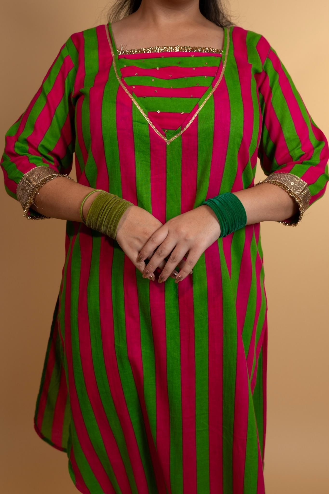 leher kurta set