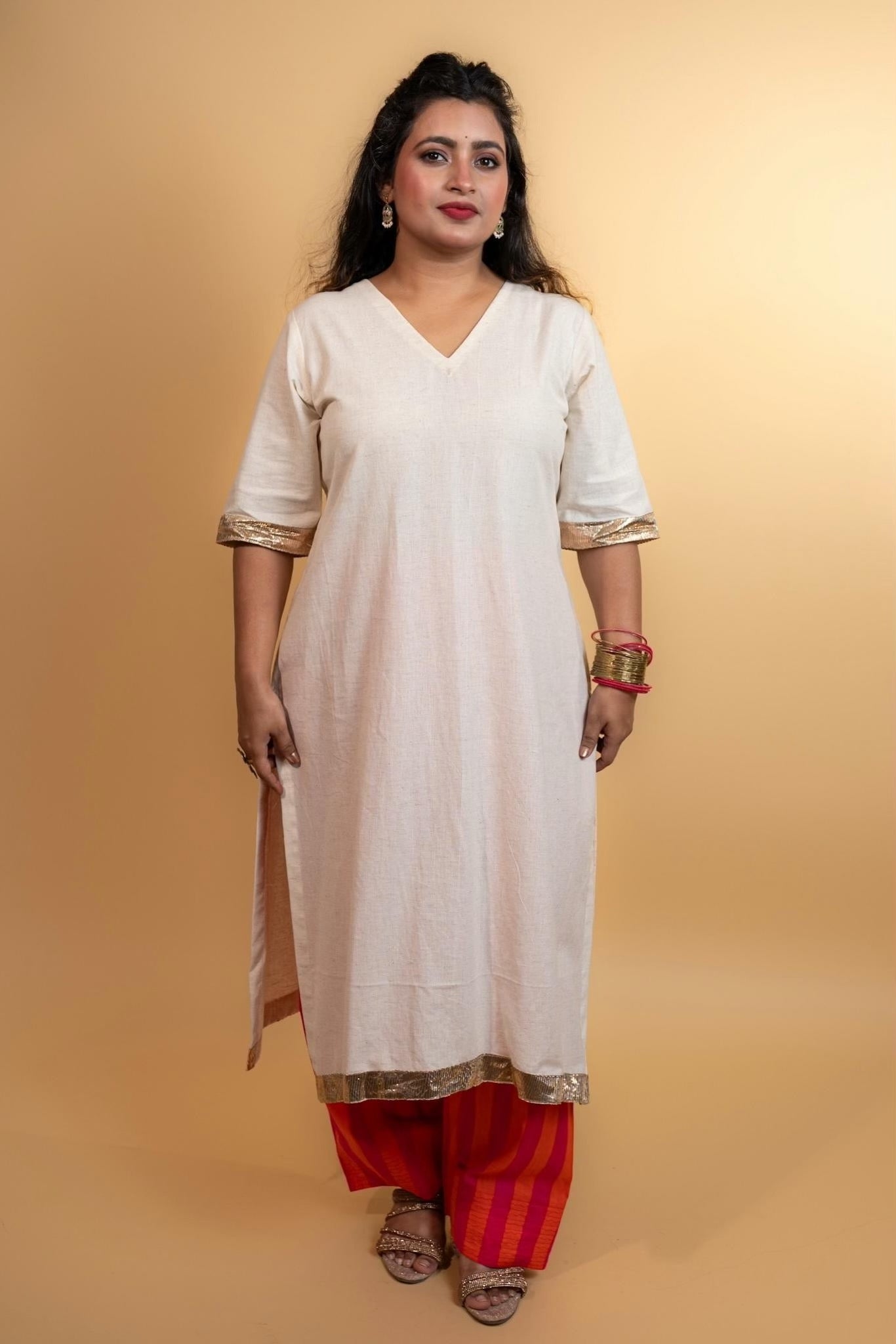 Golden Grace Kurta Set