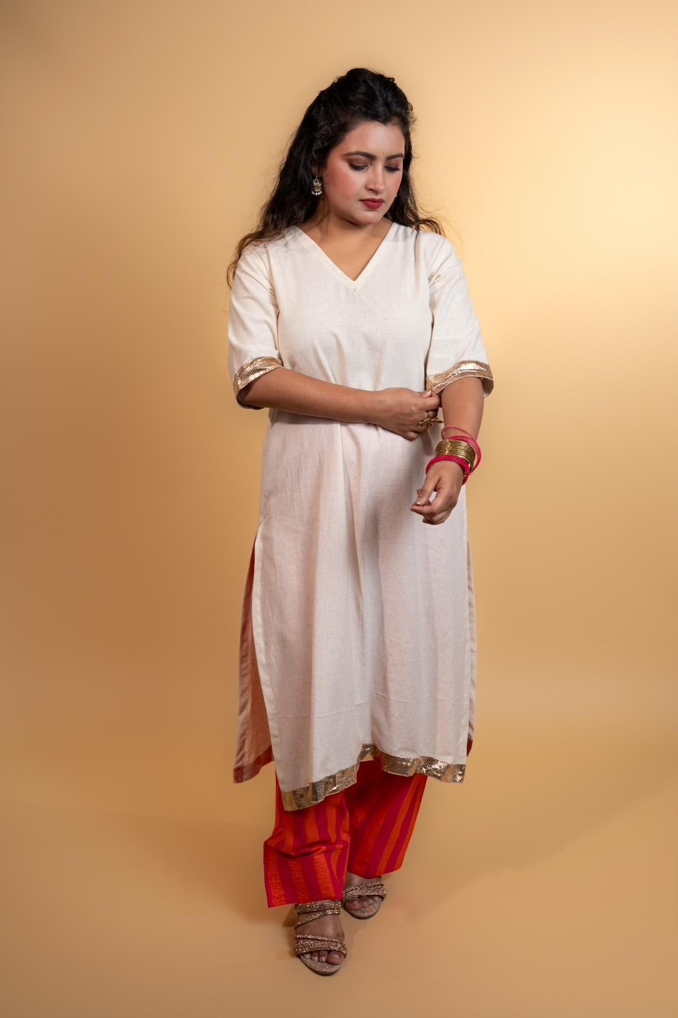 Golden Grace Kurta Set