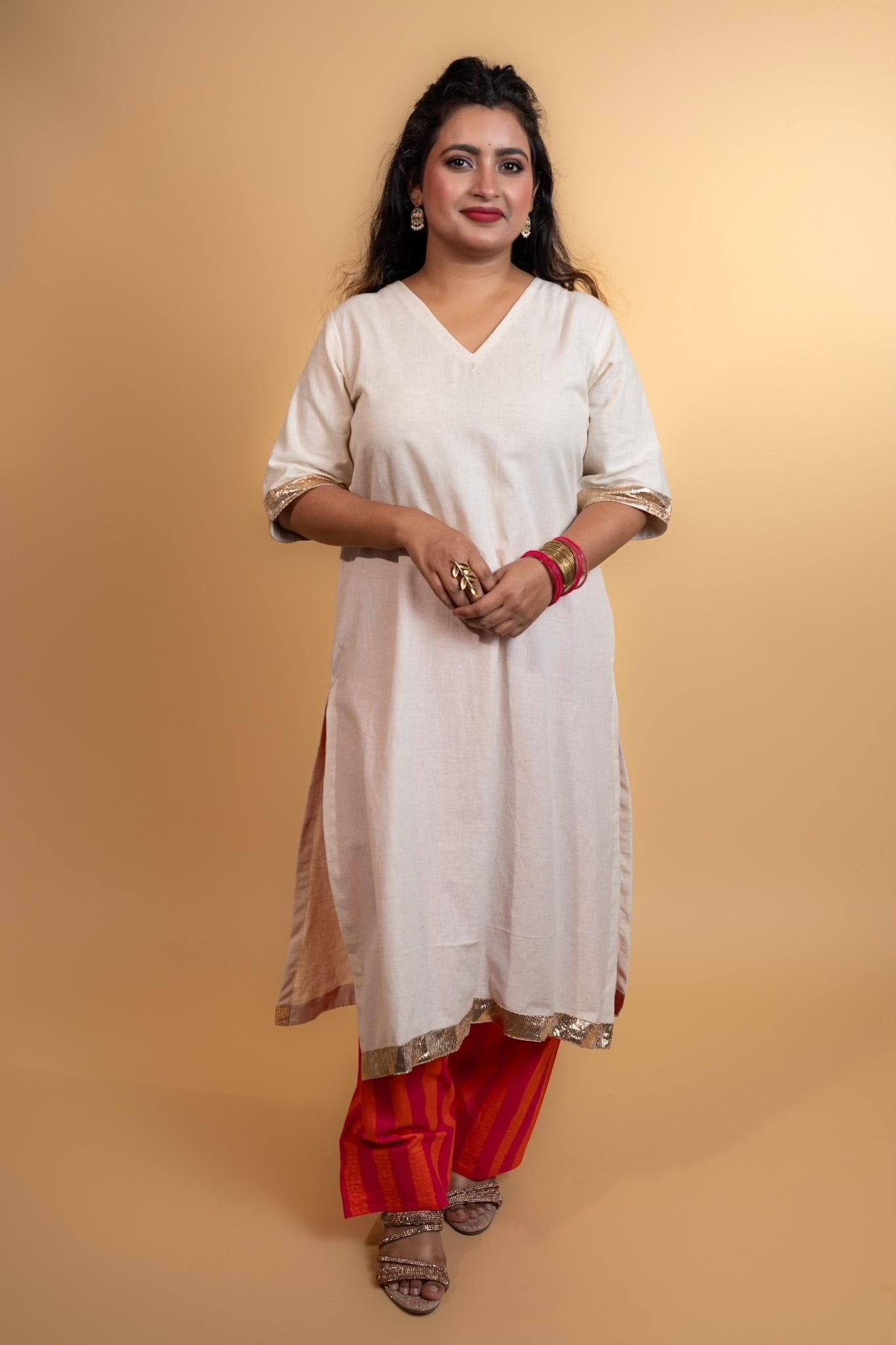 Golden Grace Kurta Set