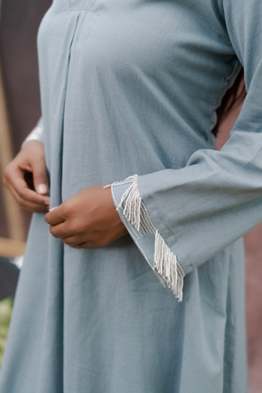 Sleeves embellished dress